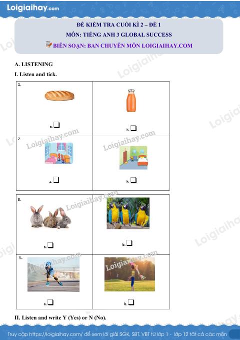 5 đề thi học kì 2 Tiếng Anh 3 kết nối tri thức có đáp án và lời giải chi tiết
